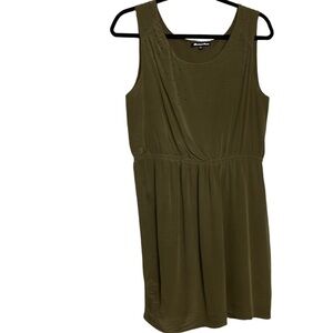 BROADWAY and Broome green silk sleeveless dress